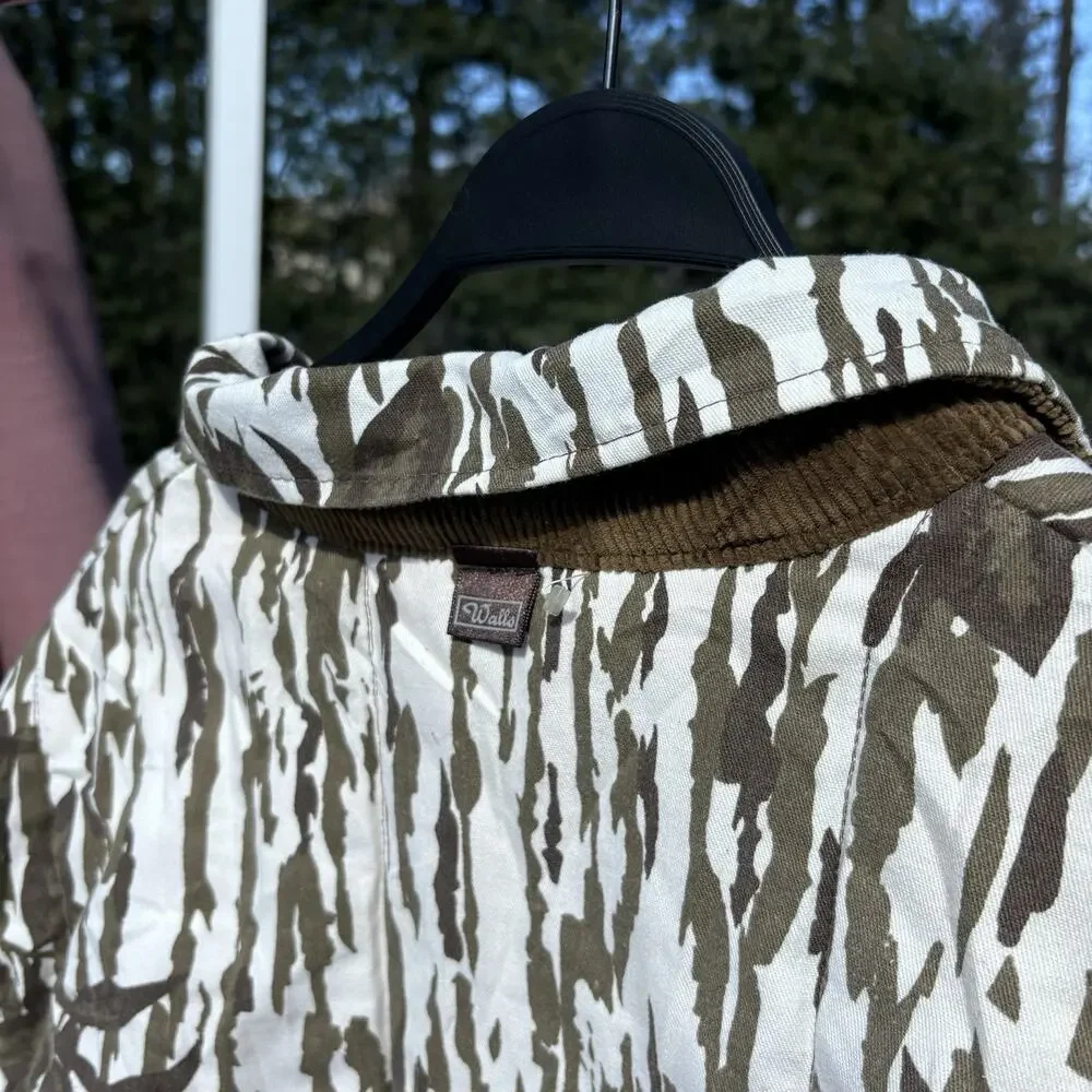 Vintage Walls Reversible Arctic Camo Coat Orange Hunting Jacket Mens Large 90s